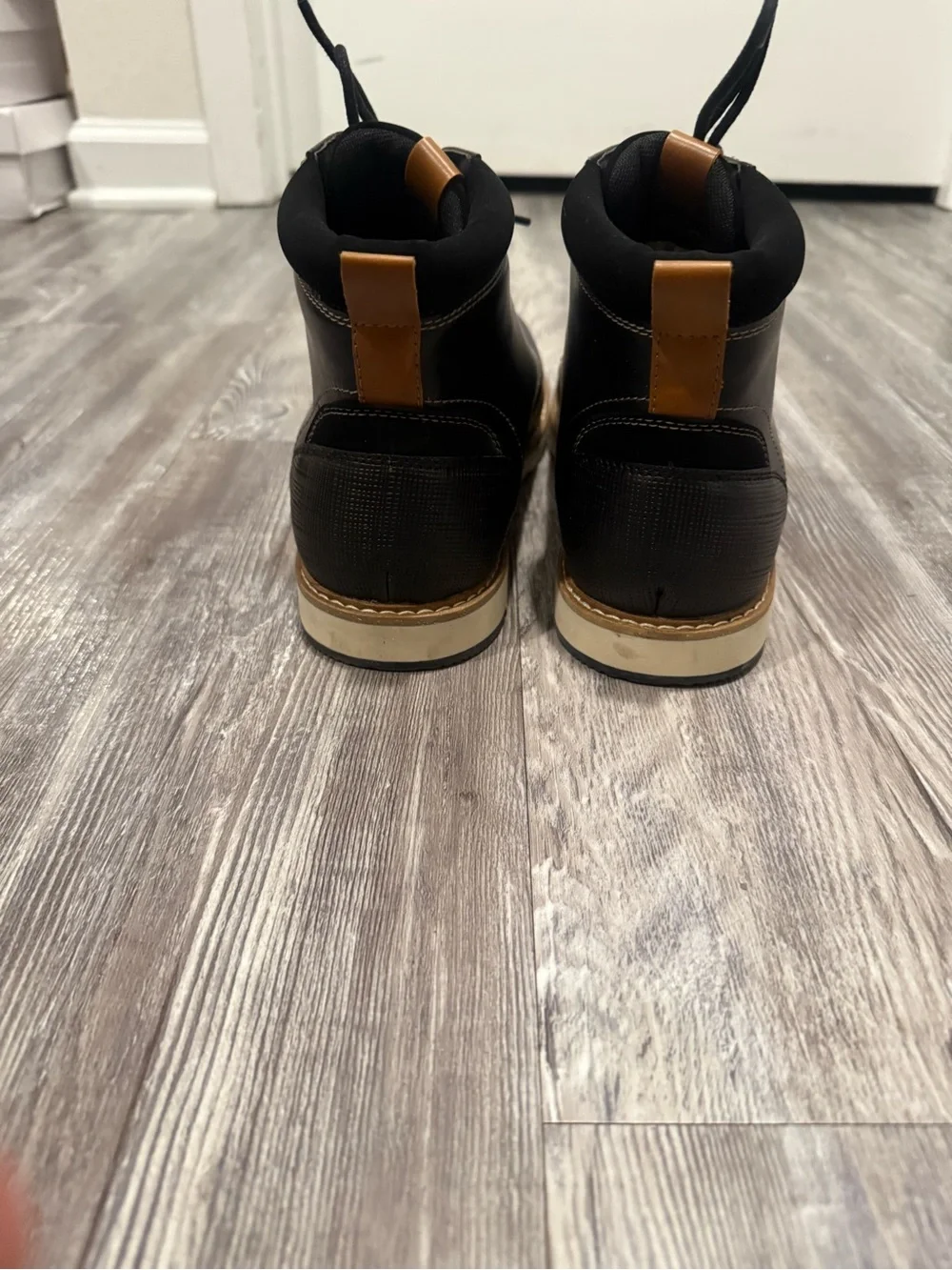 Arizona Jean Company Black Chukka Boots with Tan Accent